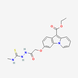 molecular formula C19H20N4O4S B3129270 Ethyl 3-(2-{2-[(methylamino)carbothioyl]hydrazino}-2-oxoethoxy)pyrido[1,2-a]indole-10-carboxylate CAS No. 339020-48-3