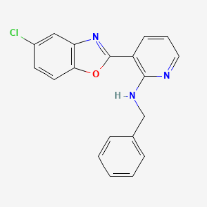 molecular formula C19H14ClN3O B3129564 N-benzyl-3-(5-chloro-1,3-benzoxazol-2-yl)pyridin-2-amine CAS No. 339102-05-5
