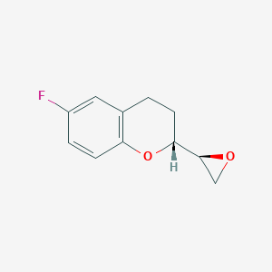 molecular formula C11H11FO2 B031298 (R)-6-氟-3,4-二氢-2-((R)-环氧丙烷-2-基)-2H-香豆素 CAS No. 197706-50-6