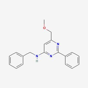 molecular formula C19H19N3O B3130005 N-benzyl-6-(methoxymethyl)-2-phenyl-4-pyrimidinamine CAS No. 339279-10-6