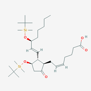 molecular formula C32H60O5Si2 B031302 (Z)-7-[(1R,2R,3R)-3-[Tert-butyl(dimethyl)silyl]oxy-2-[(E,3S)-3-[tert-butyl(dimethyl)silyl]oxyoct-1-enyl]-5-oxocyclopentyl]hept-5-enoic acid CAS No. 85610-68-0