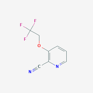 molecular formula C8H5F3N2O B3130364 2-Cyano-3-(2,2,2-trifluoroethoxy)pyridine CAS No. 342816-08-4