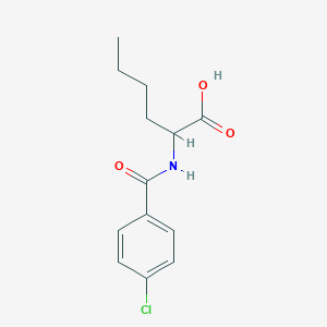 molecular formula C13H16ClNO3 B3130436 N-[(4-chlorophenyl)carbonyl]norleucine CAS No. 34337-17-2