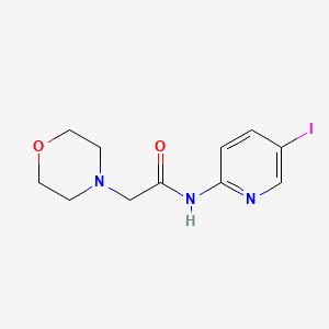 molecular formula C11H14IN3O2 B3130455 N-(5-iodo-2-pyridinyl)-2-morpholinoacetamide CAS No. 343373-24-0