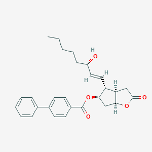 molecular formula C28H32O5 B031306 [(3aR,4R,5R,6aS)-4-[(E,3S)-3-hydroxyoct-1-enyl]-2-oxo-3,3a,4,5,6,6a-hexahydrocyclopenta[b]furan-5-yl] 4-phenylbenzoate CAS No. 51014-26-7
