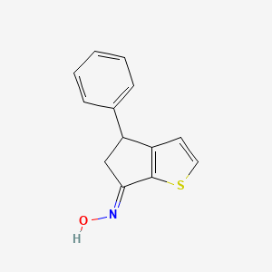 molecular formula C13H11NOS B3130614 N-{4-phenyl-4H,5H,6H-cyclopenta[b]thiophen-6-ylidene}hydroxylamine CAS No. 343966-76-7