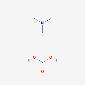 molecular formula C4H11NO3 B3130630 carbonic acid; N,N-dimethylmethanamine CAS No. 34408-21-4