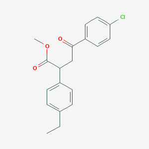molecular formula C19H19ClO3 B3130702 Methyl 4-(4-chlorophenyl)-2-(4-ethylphenyl)-4-oxobutanoate CAS No. 344280-68-8