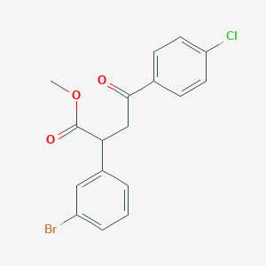 molecular formula C17H14BrClO3 B3130715 Methyl 2-(3-bromophenyl)-4-(4-chlorophenyl)-4-oxobutanoate CAS No. 344281-52-3