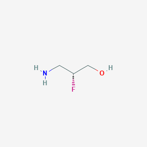 molecular formula C3H8FNO B3130750 (2R)-3-amino-2-fluoropropan-1-ol CAS No. 344413-79-2