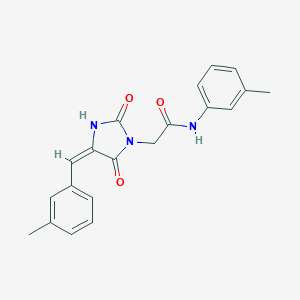 molecular formula C20H19N3O3 B313092 N-(3-methylphenyl)-2-[(4E)-4-[(3-methylphenyl)methylidene]-2,5-dioxoimidazolidin-1-yl]acetamide 