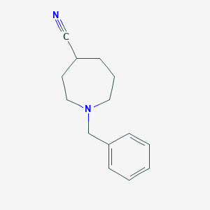 molecular formula C14H18N2 B3130959 1-Benzylazepane-4-carbonitrile CAS No. 346735-00-0