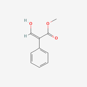 molecular formula C10H10O3 B3130987 Methyl (Z)-3-hydroxy-2-phenylacrylate CAS No. 34729-82-3