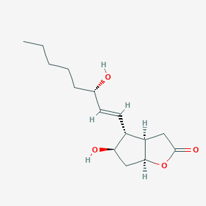 molecular formula C15H24O4 B031310 (3aR,4R,5R,6aS)-5-Hydroxy-4-((S,E)-3-hydroxyoct-1-en-1-yl)hexahydro-2H-cyclopenta[b]furan-2-one CAS No. 26054-67-1