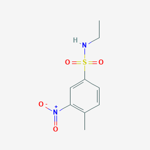 molecular formula C9H12N2O4S B3131098 N-ethyl-4-methyl-3-nitrobenzenesulfonamide CAS No. 349090-61-5