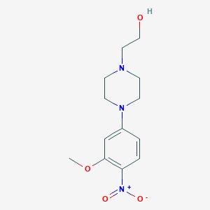molecular formula C13H19N3O4 B3131174 2-(4-(3-Methoxy-4-nitrophenyl)piperazin-1-yl)ethanol CAS No. 349555-66-4
