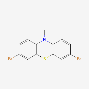 molecular formula C13H9Br2NS B3131201 3,7-Dibromo-10-methylphenothiazine CAS No. 34964-70-0
