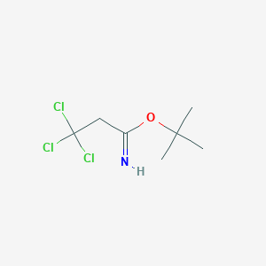 molecular formula C7H12Cl3NO B3131264 Tert-butyl 3,3,3-trichloropropanimidate CAS No. 351004-29-0