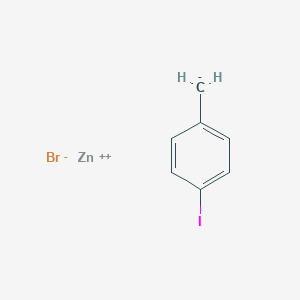molecular formula C7H6BrIZn B3131370 zinc;1-iodo-4-methanidylbenzene;bromide CAS No. 352530-30-4