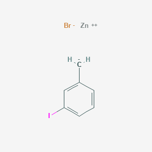 molecular formula C7H6BrIZn B3131374 zinc;1-iodo-3-methanidylbenzene;bromide CAS No. 352530-31-5
