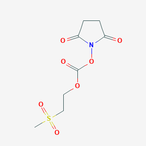molecular formula C8H11NO7S B031314 2,5-Dioxopyrrolidin-1-yl (2-(methylsulfonyl)ethyl) carbonate CAS No. 57903-15-8
