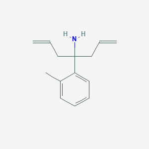 molecular formula C14H19N B3131679 1-Allyl-1-o-tolyl-but-3-enylamine CAS No. 356540-25-5