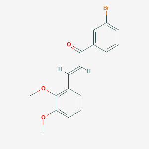 molecular formula C17H15BrO3 B3131784 (2E)-1-(3-Bromophenyl)-3-(2,3-dimethoxyphenyl)prop-2-en-1-one CAS No. 358656-12-9
