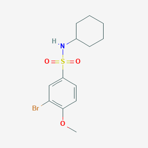 molecular formula C13H18BrNO3S B3131821 3-bromo-N-cyclohexyl-4-methoxybenzenesulfonamide CAS No. 358665-66-4