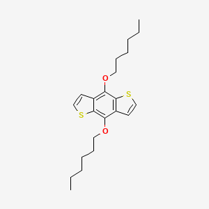molecular formula C22H30O2S2 B3131871 4,8-dihexoxythieno[2,3-f][1]benzothiole CAS No. 359017-55-3