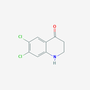 molecular formula C9H7Cl2NO B3131924 6,7-dichloro-2,3-dihydroquinolin-4(1H)-one CAS No. 36054-26-9