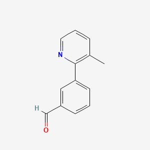 molecular formula C13H11NO B3131988 3-(3-Methylpyridin-2-yl)benzaldehyde CAS No. 362052-27-5