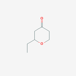 molecular formula C7H12O2 B3131993 2-Ethyltetrahydro-4H-pyran-4-one CAS No. 36233-82-6