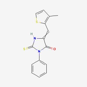 (5E)-2-mercapto-5-[(3-methyl-2-thienyl)methylene]-3-phenyl-3,5-dihydro-4H-imidazol-4-one
