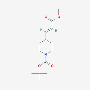 molecular formula C14H23NO4 B3132321 Tert-butyl 4-(3-methoxy-3-oxoprop-1-en-1-yl)piperidine-1-carboxylate CAS No. 365998-55-6