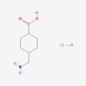 molecular formula C8H16ClNO2 B3132346 cis-4-(Aminomethyl)cyclohexanecarboxylic acid hydrochloride CAS No. 3667-38-7