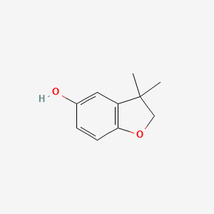 molecular formula C10H12O2 B3132355 3,3-DIMETHYL-2,3-DIHYDRO-1-BENZOFURAN-5-OL CAS No. 36687-04-4