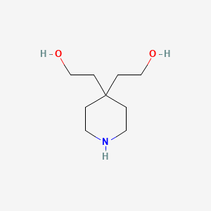 molecular formula C9H19NO2 B3132387 2-[4-(2-Hydroxyethyl)piperidin-4-yl]ethan-1-ol CAS No. 367282-75-5