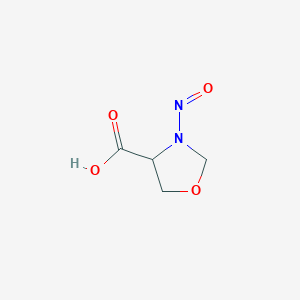 molecular formula C4H6N2O4 B031324 3-nitroso-1,3-oxazolidine-4-carboxylic Acid CAS No. 95326-10-6