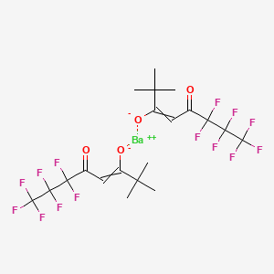 molecular formula C20H20BaF14O4 B3132438 Barium bis(6,6,7,7,8,8,8-heptafluoro-2,2-dimethyl-5-oxooct-3-en-3-olate) CAS No. 36885-31-1