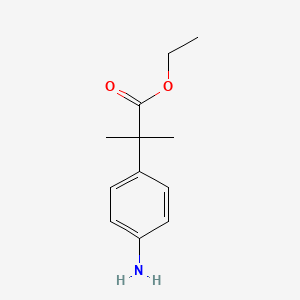 molecular formula C12H17NO2 B3132472 Ethyl 2-(4-aminophenyl)-2-methylpropanoate CAS No. 36924-81-9