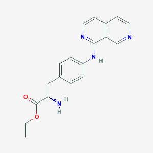 molecular formula C19H20N4O2 B3132482 (S)-ethyl 3-(4-(2,7-naphthyridin-1-ylamino)phenyl)-2-aminopropanoate CAS No. 369648-61-3