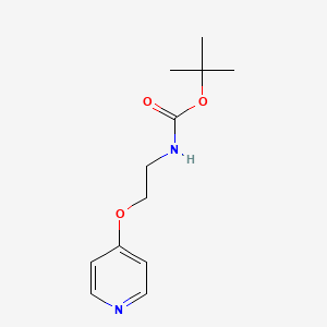 molecular formula C12H18N2O3 B3132872 tert-Butyl (2-(pyridin-4-yloxy)ethyl)carbamate CAS No. 379264-77-4