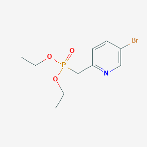 molecular formula C10H15BrNO3P B3132969 Diethyl ((5-bromopyridin-2-yl)methyl)phosphonate CAS No. 380893-73-2