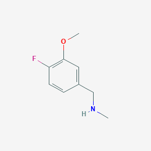 B3132985 1-(4-Fluoro-3-methoxyphenyl)-n-methylmethanamine CAS No. 381236-49-3