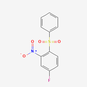 molecular formula C12H8FNO4S B3132996 5-Fluoro-2-phenylsulfonylnitrobenzene CAS No. 381666-56-4