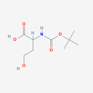 molecular formula C9H17NO5 B3133064 4-hydroxy-2-[(2-methylpropan-2-yl)oxycarbonylamino]butanoic Acid CAS No. 38308-92-8