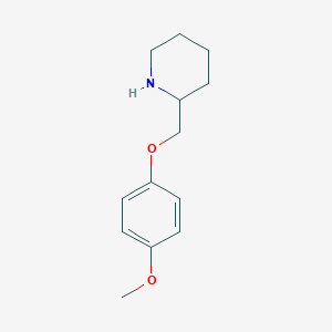 molecular formula C13H19NO2 B3133104 2-[(4-Methoxyphenoxy)methyl]piperidine CAS No. 383128-92-5