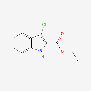 molecular formula C11H10ClNO2 B3133199 ethyl 3-chloro-1H-indole-2-carboxylate CAS No. 38343-91-8