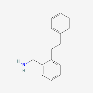 molecular formula C15H17N B3133220 Benzenemethanamine, 2-(2-phenylethyl)- CAS No. 38375-55-2