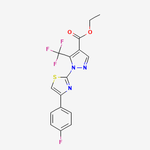 ethyl 1-[4-(4-fluorophenyl)-1,3-thiazol-2-yl]-5-(trifluoromethyl)-1H-pyrazole-4-carboxylate